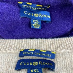 2x (XXL) Club Room Cashmere Sweaters